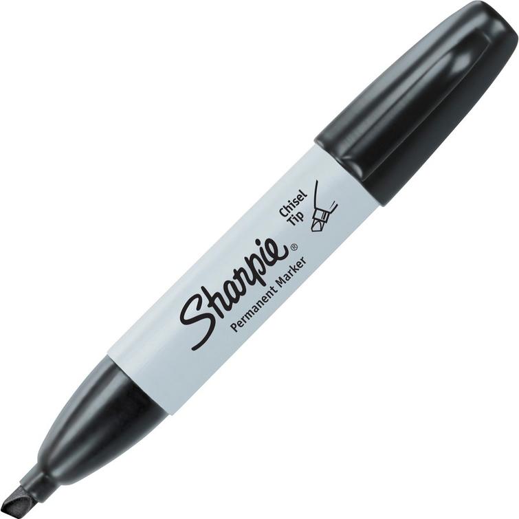 Sharpie musta Chisel Tip leve&auml; 3-5,3mm