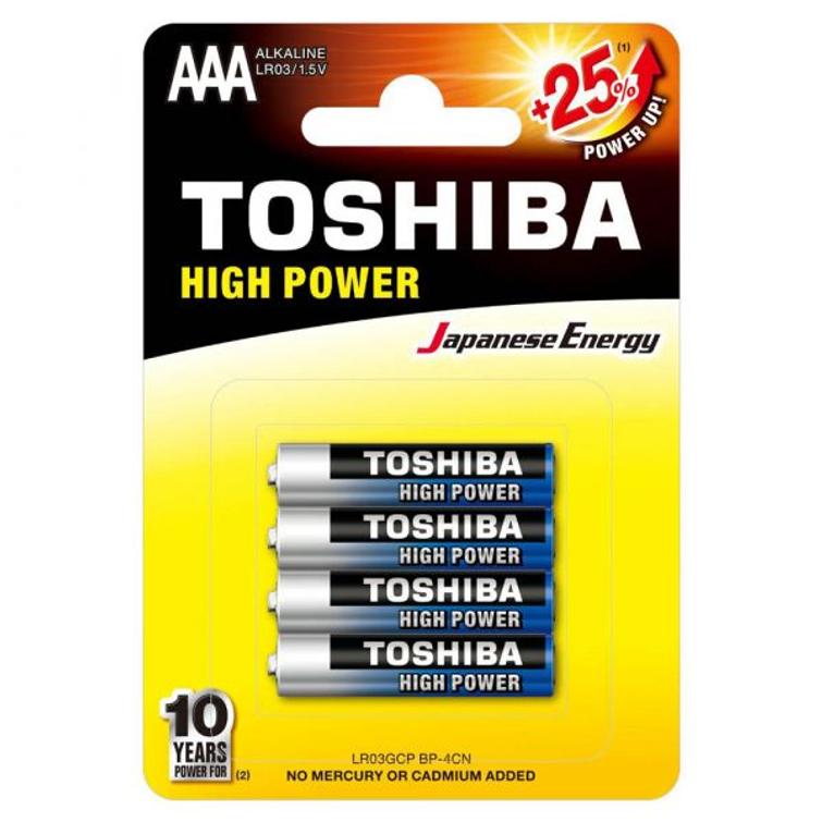 Toshiba Alkaliparisto High Power AAA mikro 1,5V